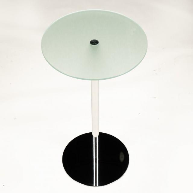 Demo højbord - model Circle - H. 110 cm. - krom - matteret glas