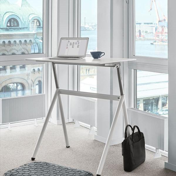 Matting - StandUp Desk - Manuelt hæve sænkebord - Hvid - Hvid - 70 - 60